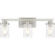Jedrek 3 Light 24 inch Brushed Nickel Vanity Light Wall Light